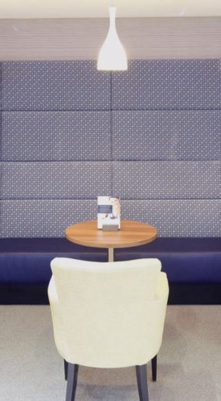 Seating area at Club Aspire Lounge Gatwick North