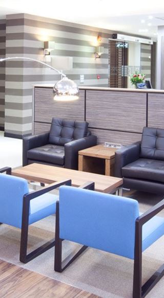 Seating area at Club Aspire Lounge Gatwick Airport North Terminal