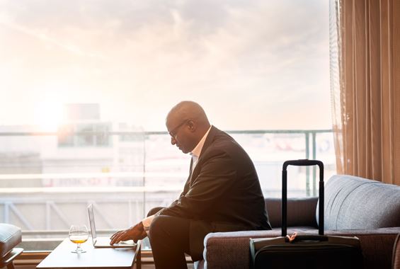 Business facilities at the new Club Aspire Lounge Gatwick Airport South Terminal