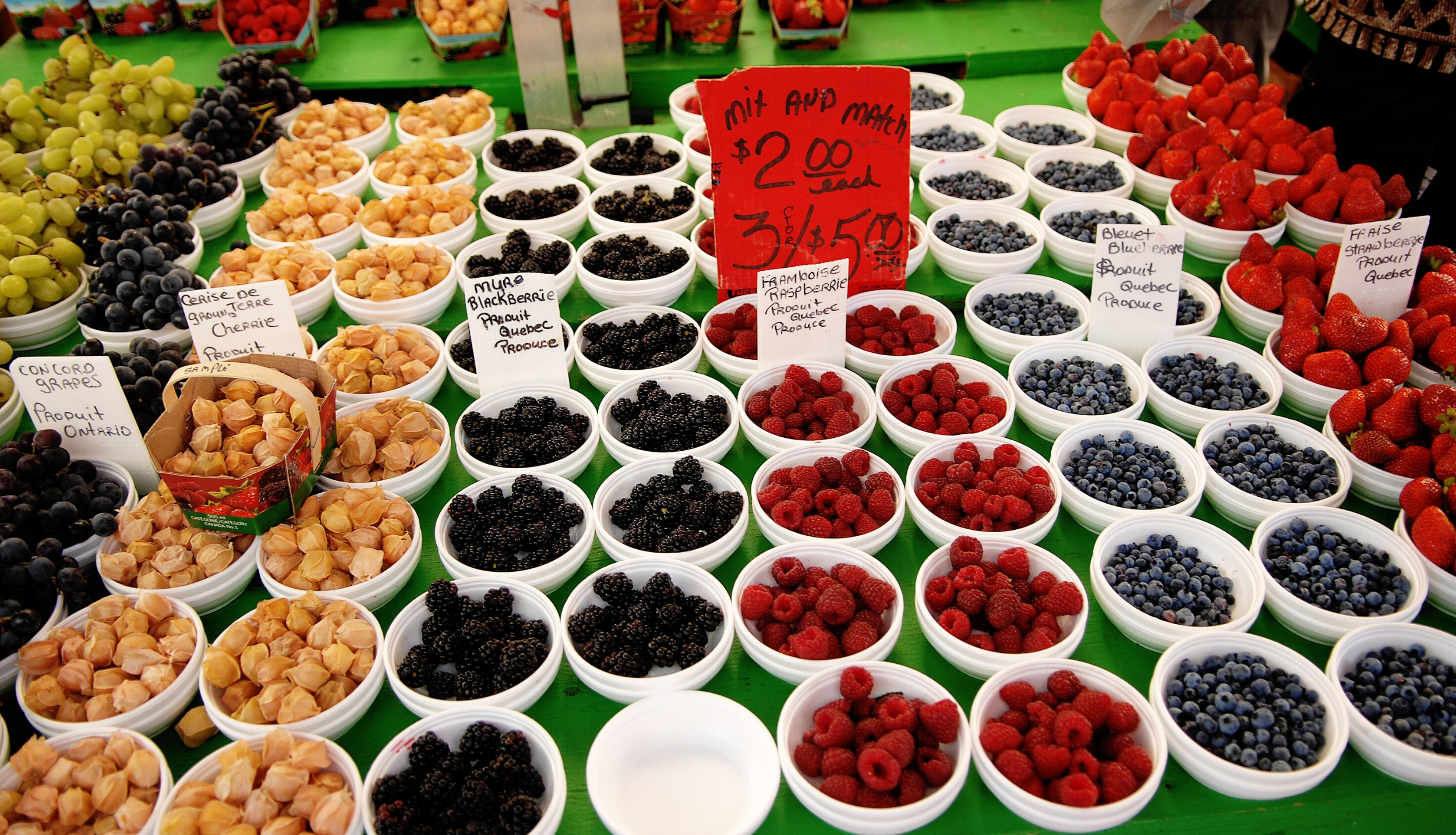 Fruit for sale at Byward Market in Ottawa Canada