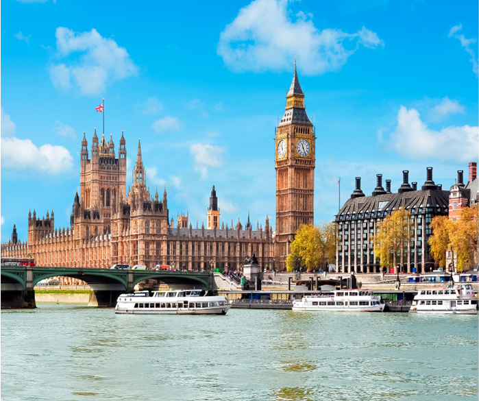 A view of London from on the Thames