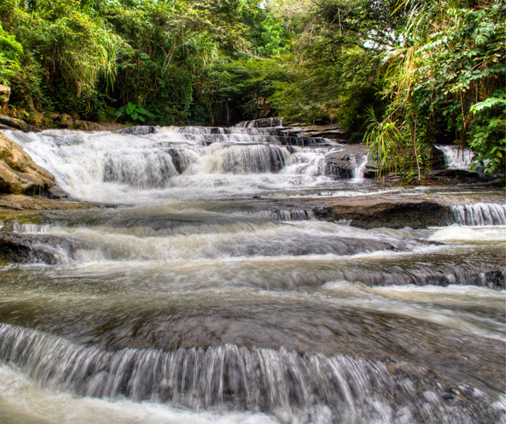 A waterfall in San Gil Columbia